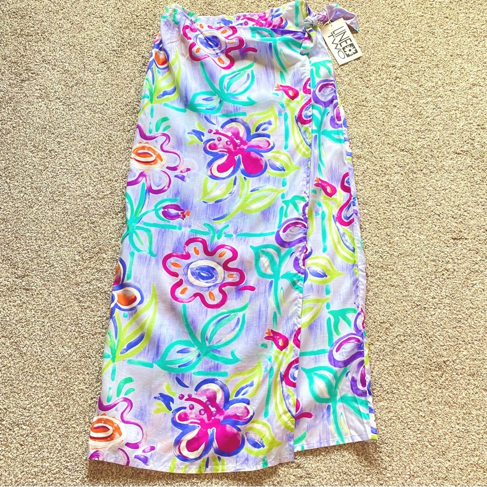 VINTAGE Line Two Wrap Skirt, Medium, Deadstock 90s